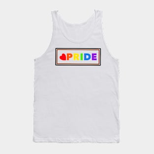 Pride rainbow text Tank Top